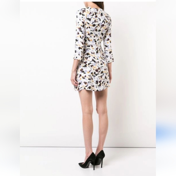 ⭕️ PRICE FIRM A.L.C. 3/4 Sleeve Terry 100% Silk Dress Size 8 - Picture 4 of 10